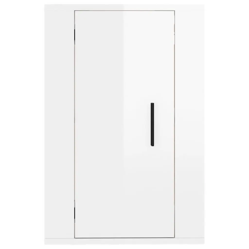 Wall Mounted TV Cabinet White High Gloss 40x34.5x60cm Engineered Wood