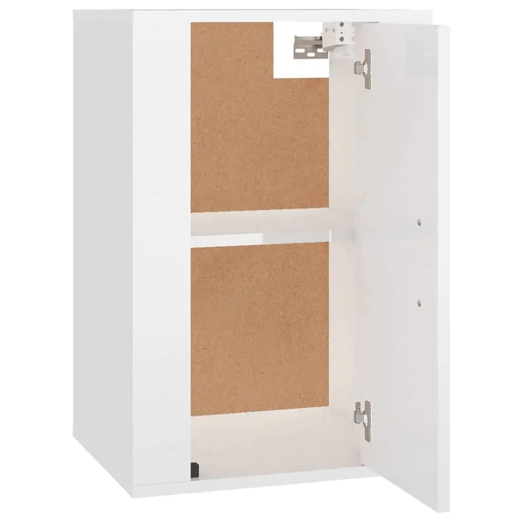 Wall Mounted TV Cabinet White High Gloss 40x34.5x60cm Engineered Wood