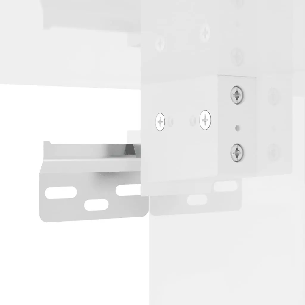 Wall Mounted TV Cabinet White High Gloss 40x34.5x60cm Engineered Wood