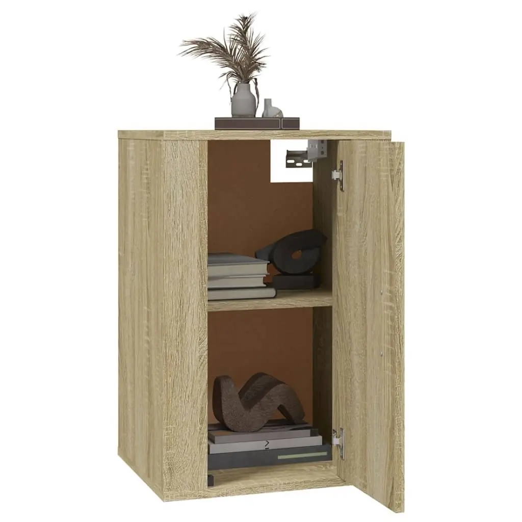 Sonoma Oak Wall Mounted TV Cabinet 2 Pieces