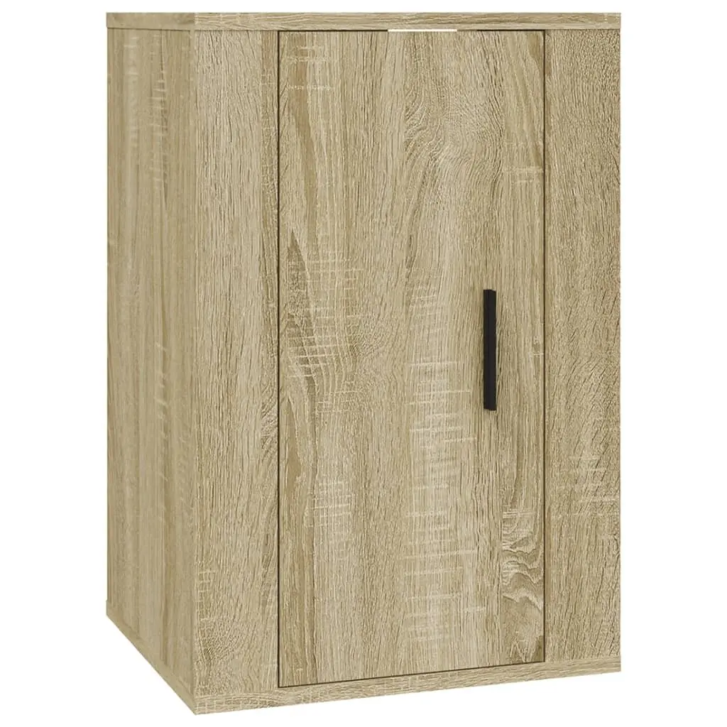 Sonoma Oak Wall Mounted TV Cabinet 2 Pieces