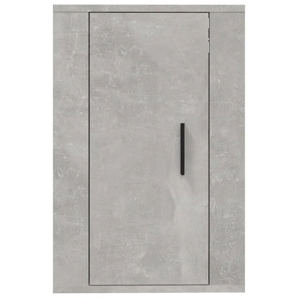 Wall Mounted TV Cabinet Grey Media Storage Unit Floating Shelf Engineered Wood 40 x 34.5 x 60 cm