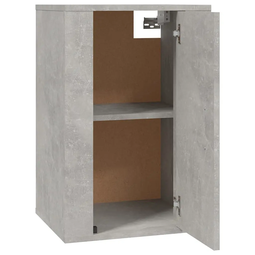 Wall Mounted TV Cabinet Grey Media Storage Unit Floating Shelf Engineered Wood 40 x 34.5 x 60 cm