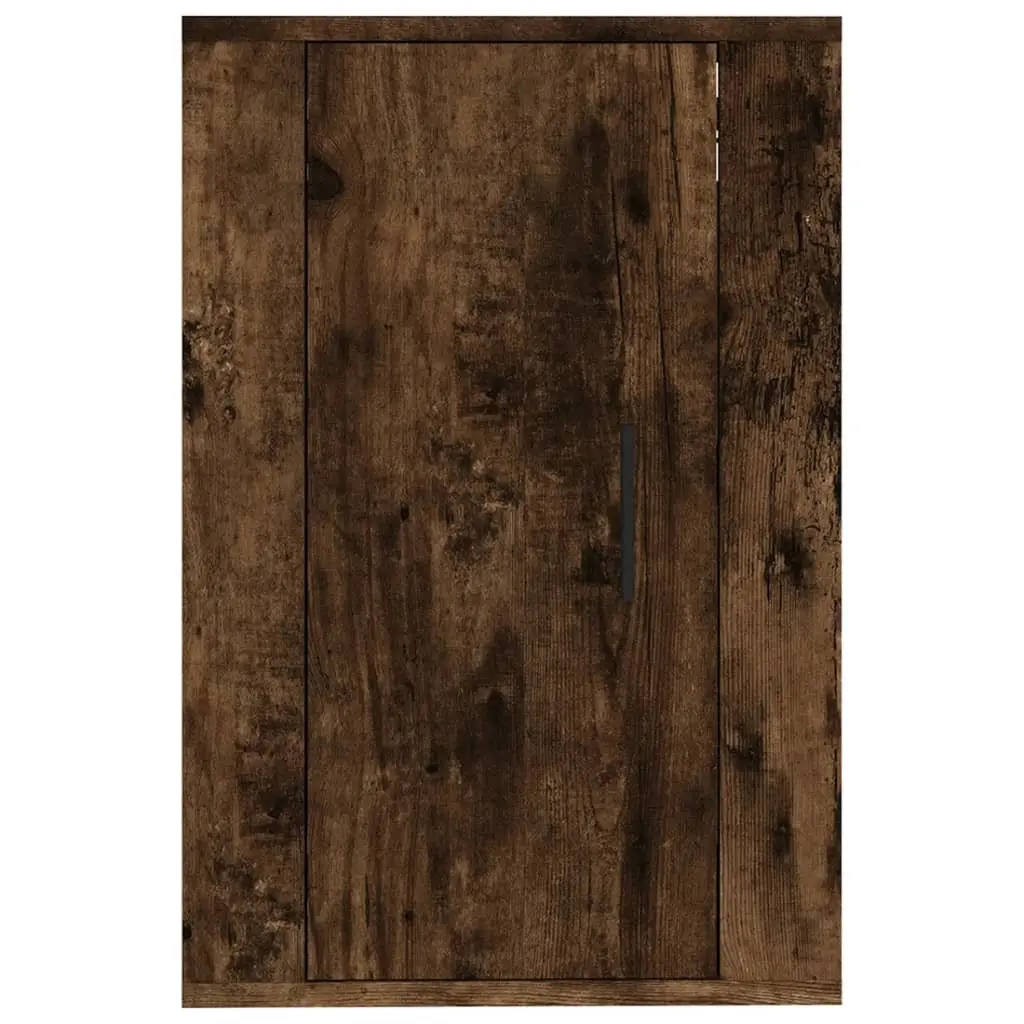 Wall Mounted Media Storage Unit Brown Smoked Oak Floating TV Cabinet 40x34.5x60cm Engineered Wood