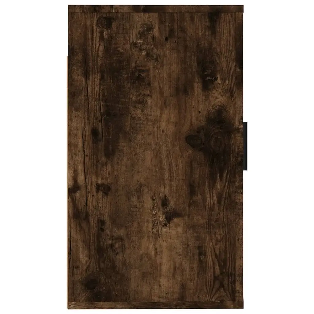 Wall Mounted Media Storage Unit Brown Smoked Oak Floating TV Cabinet 40x34.5x60cm Engineered Wood