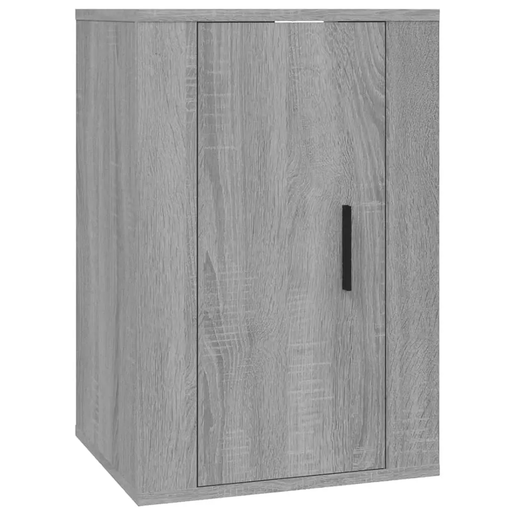 Wall Mounted TV Cabinet Grey Sonoma Storage Unit Engineered Wood 40 x 34.5 x 60 cm