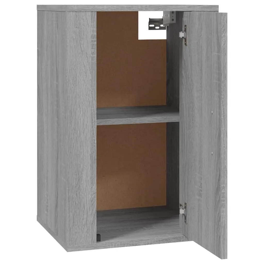 Wall Mounted TV Cabinet Grey Sonoma Storage Unit Engineered Wood 40 x 34.5 x 60 cm