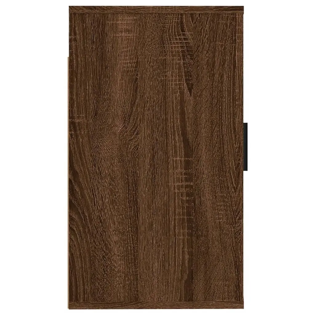 Wall Mounted TV Cabinet Brown Oak Storage Unit 40 x 34.5 x 60 cm Engineered Wood