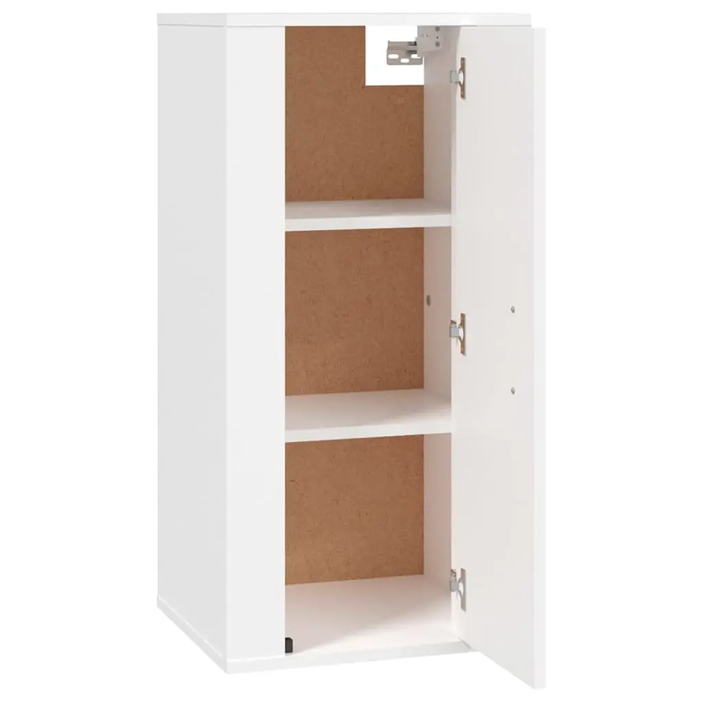 Wall Mounted TV Cabinet White 40x34.5x80cm Engineered Wood Storage Unit