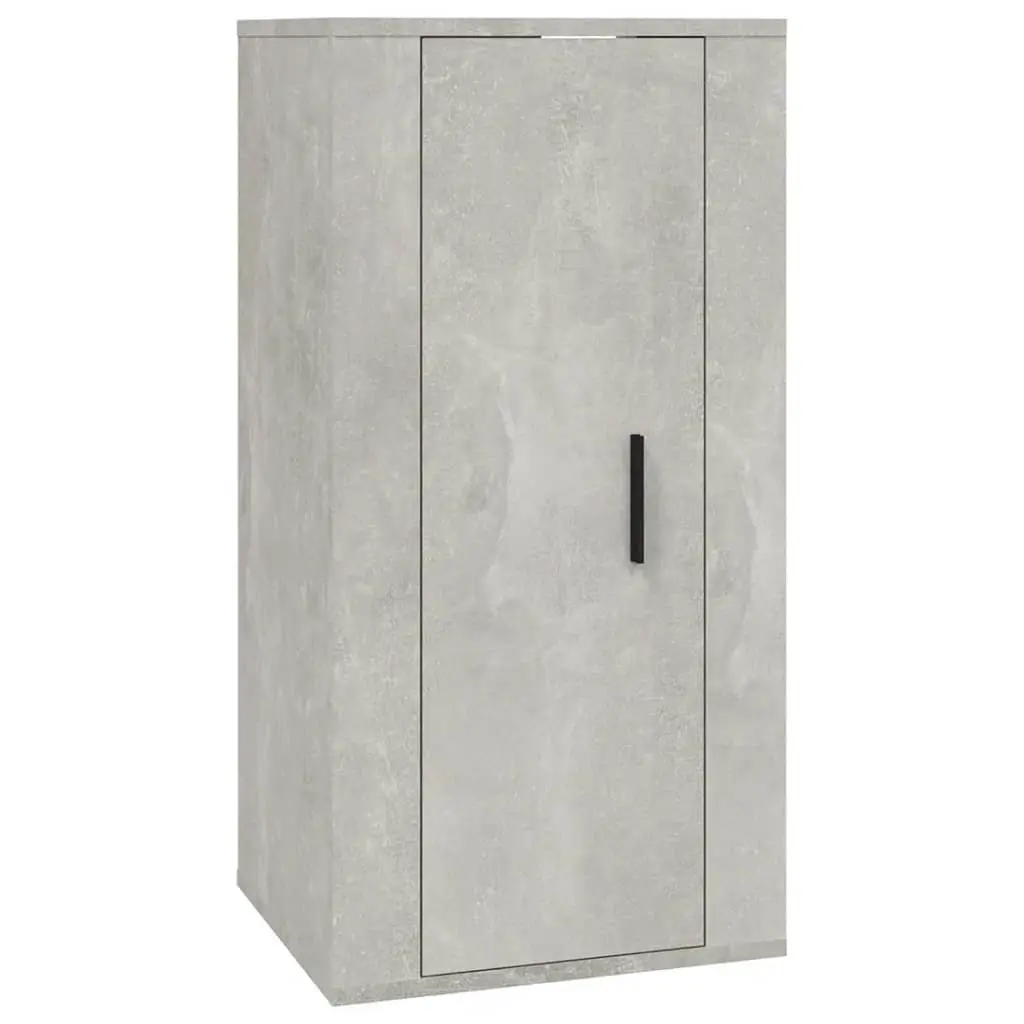 Wall Mounted TV Cabinet Grey Engineered Wood 3 Compartments 40 x 34.5 x 80 cm