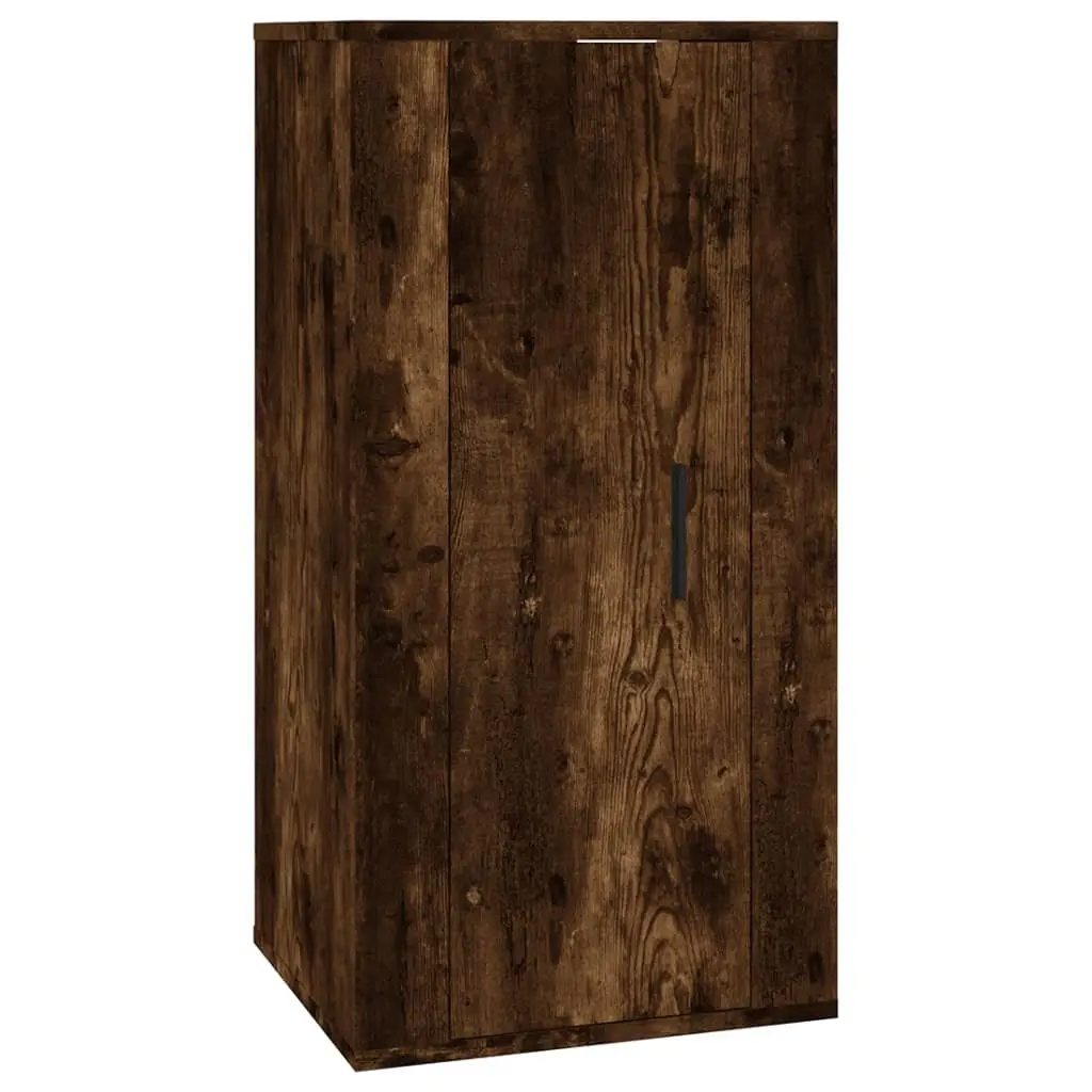Wall Mounted TV Cabinet Storage Unit Brown Engineered Wood 40x34.5x80 cm