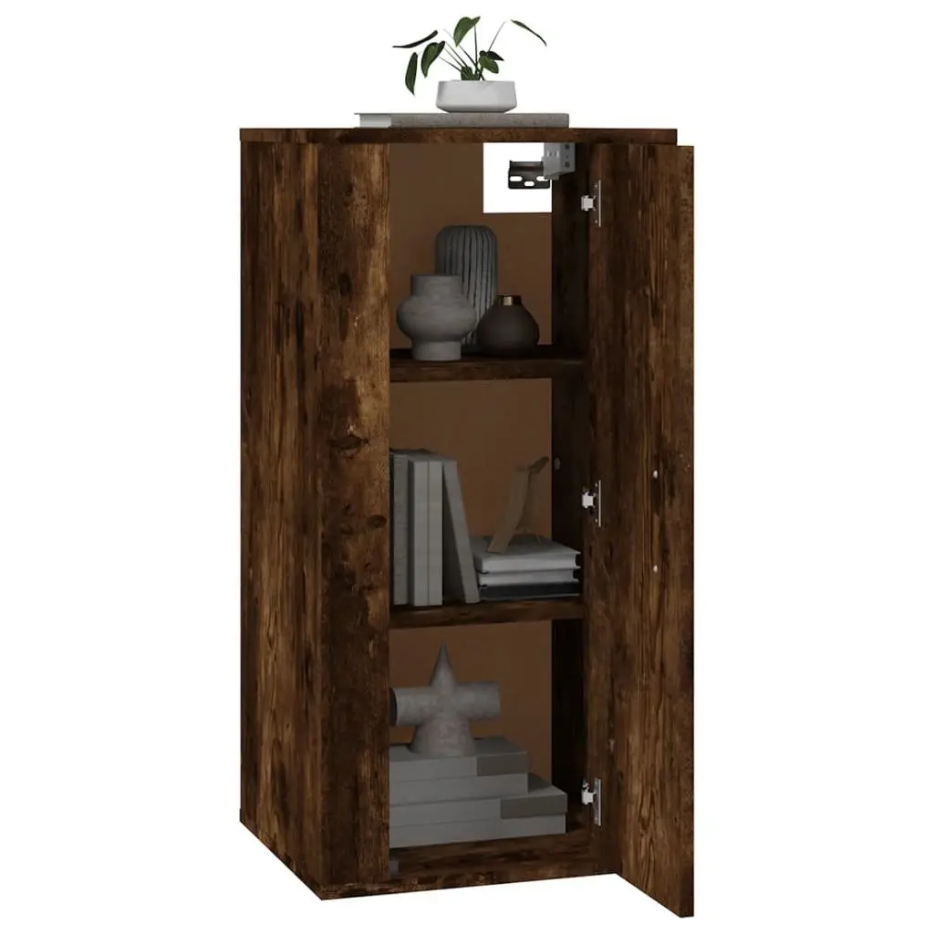 Wall Mounted TV Cabinet Storage Unit Brown Engineered Wood 40x34.5x80 cm