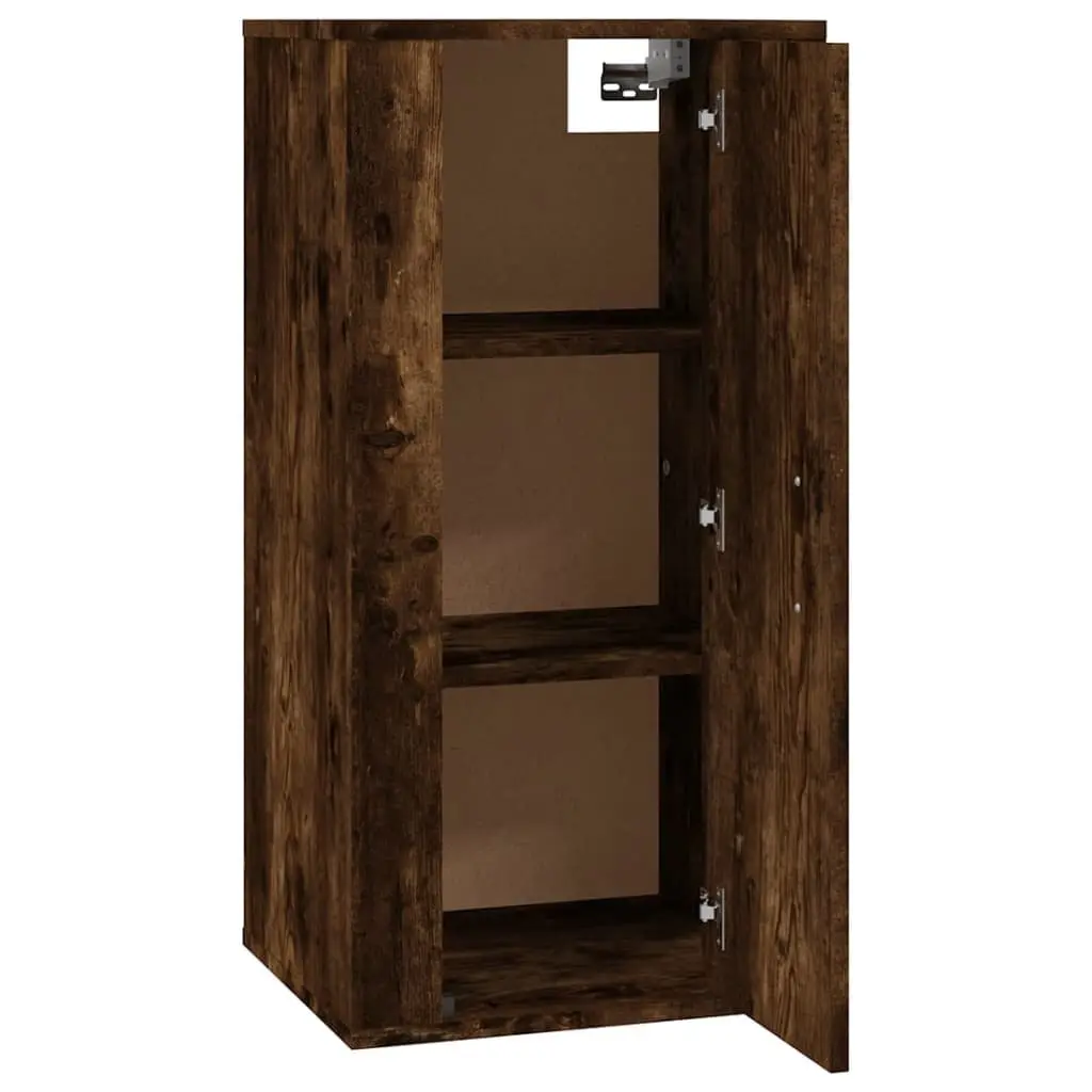 Wall Mounted TV Cabinet Storage Unit Brown Engineered Wood 40x34.5x80 cm