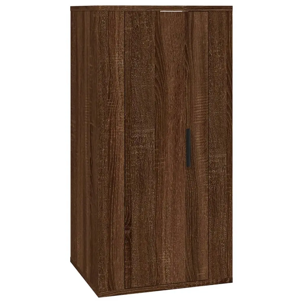 Wall Mounted TV Cabinet Brown Oak 40x34.5x80 cm Engineered Wood