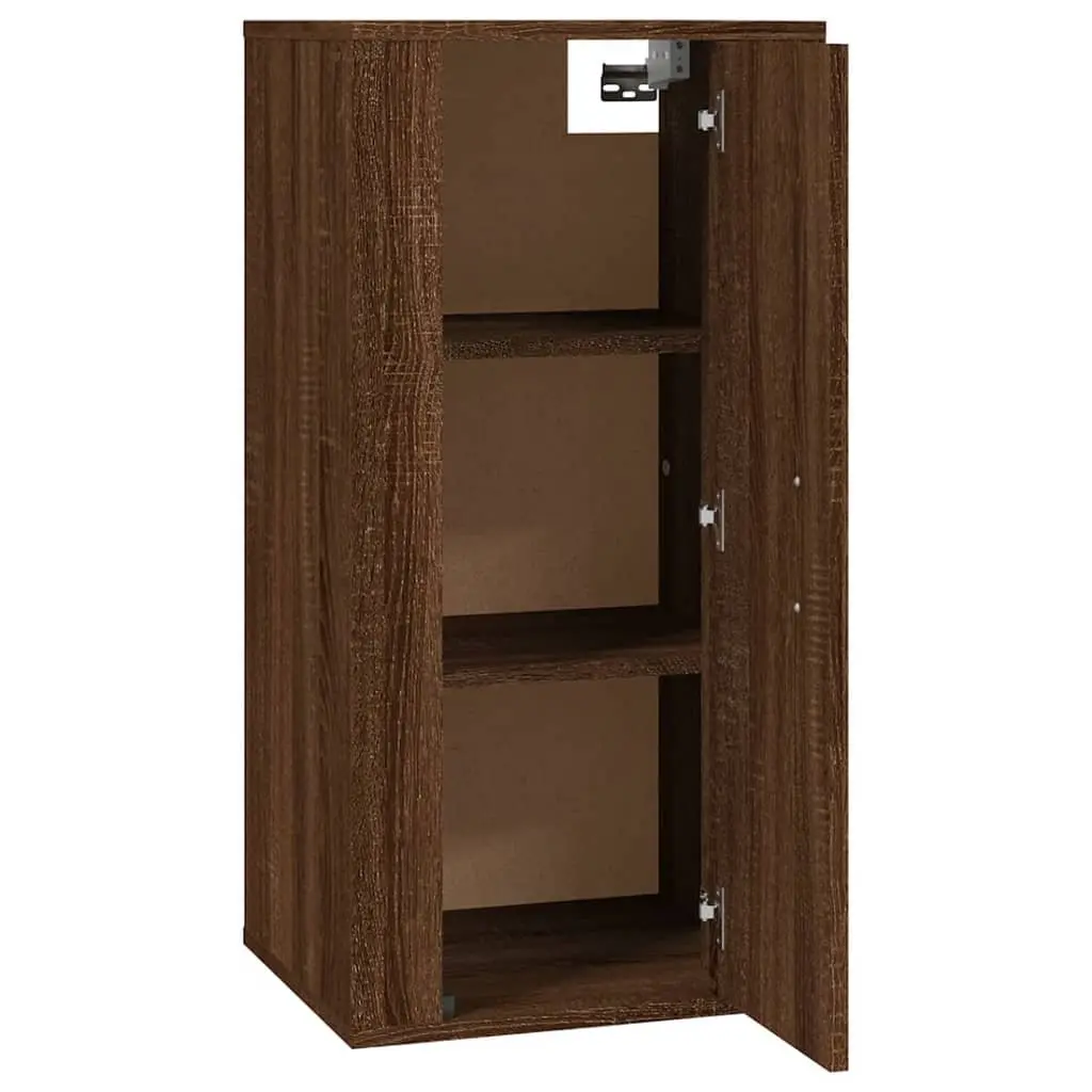 Wall Mounted TV Cabinet Brown Oak 40x34.5x80 cm Engineered Wood
