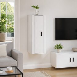 White Wall Mounted TV Cabinet for Cozy Living Spaces