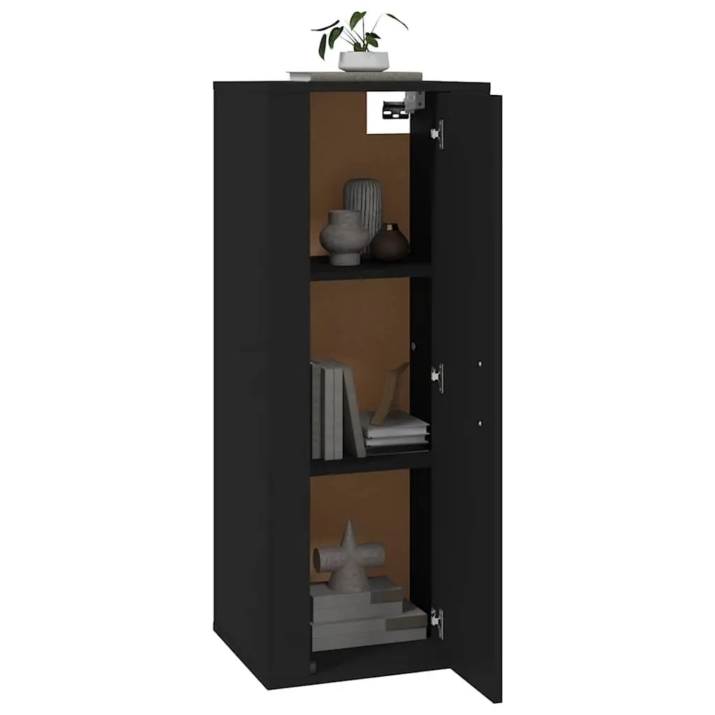 Wall Mounted TV Cabinet Black 40x34.5x100 cm Engineered Wood Media Storage Unit