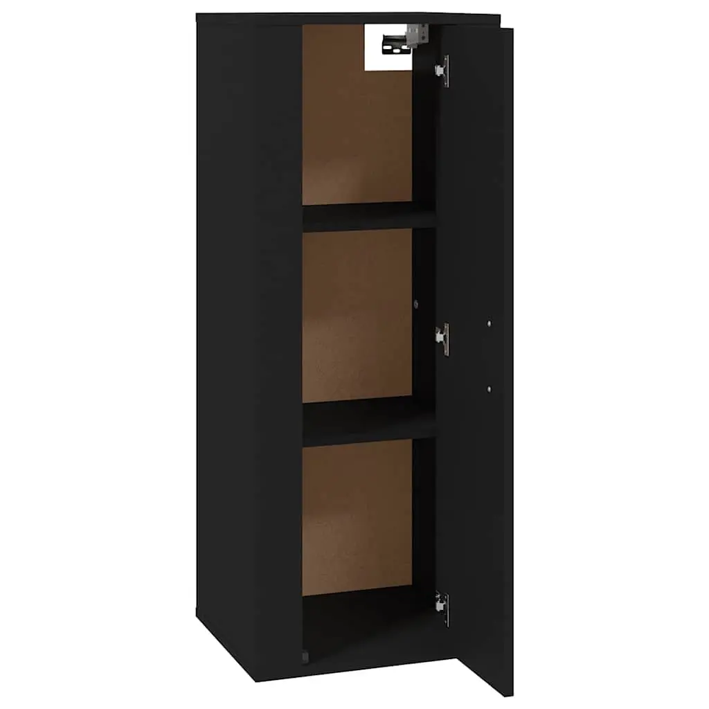 Wall Mounted TV Cabinet Black 40x34.5x100 cm Engineered Wood Media Storage Unit