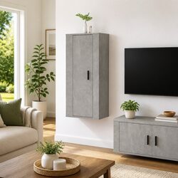 Grey Wall Mounted TV Cabinet 40x34.5x100cm