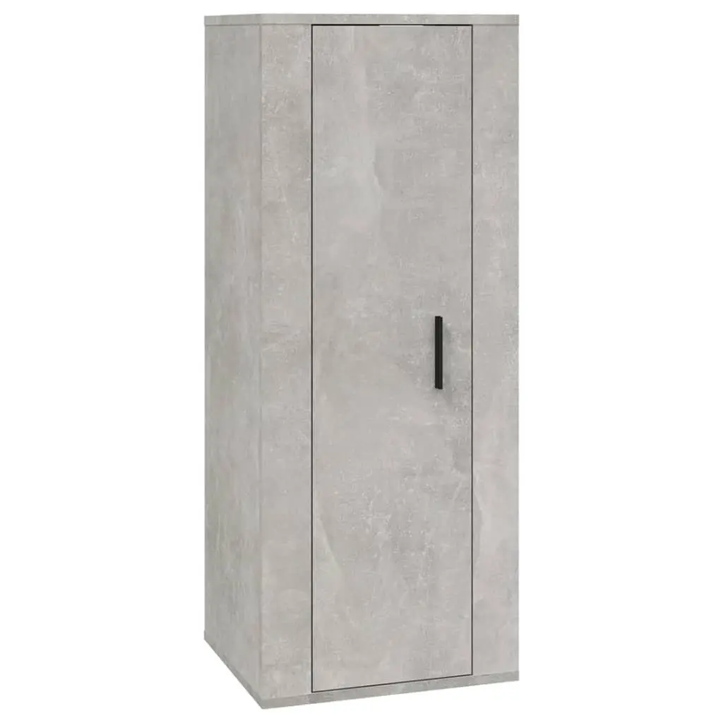 Wall Mounted TV Cabinet Grey 40x34.5x100cm Engineered Wood Media Storage Unit 3 Compartment