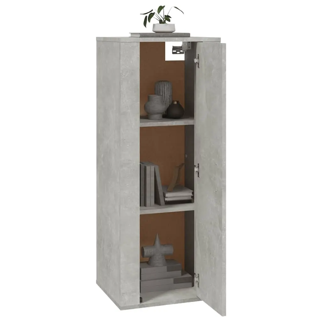 Wall Mounted TV Cabinet Grey 40x34.5x100cm Engineered Wood Media Storage Unit 3 Compartment