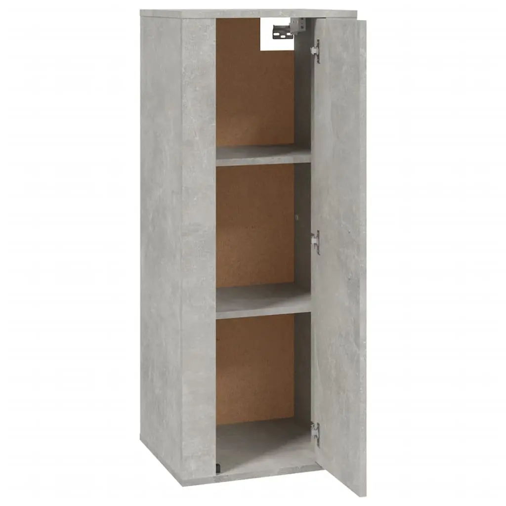 Wall Mounted TV Cabinet Grey 40x34.5x100cm Engineered Wood Media Storage Unit 3 Compartment