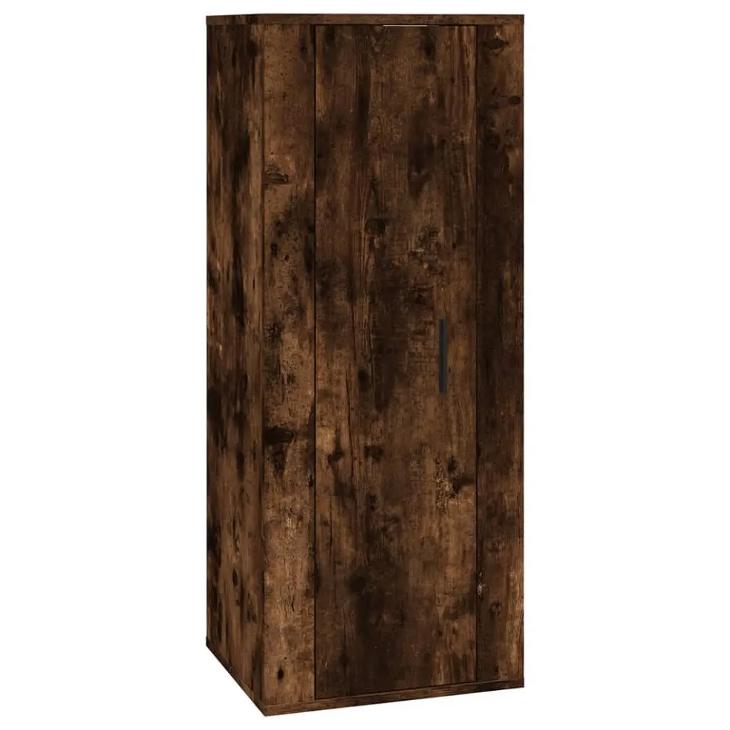 Engineered Wood Wall Mounted Media Unit Storage Brown 40x34.5x100cm