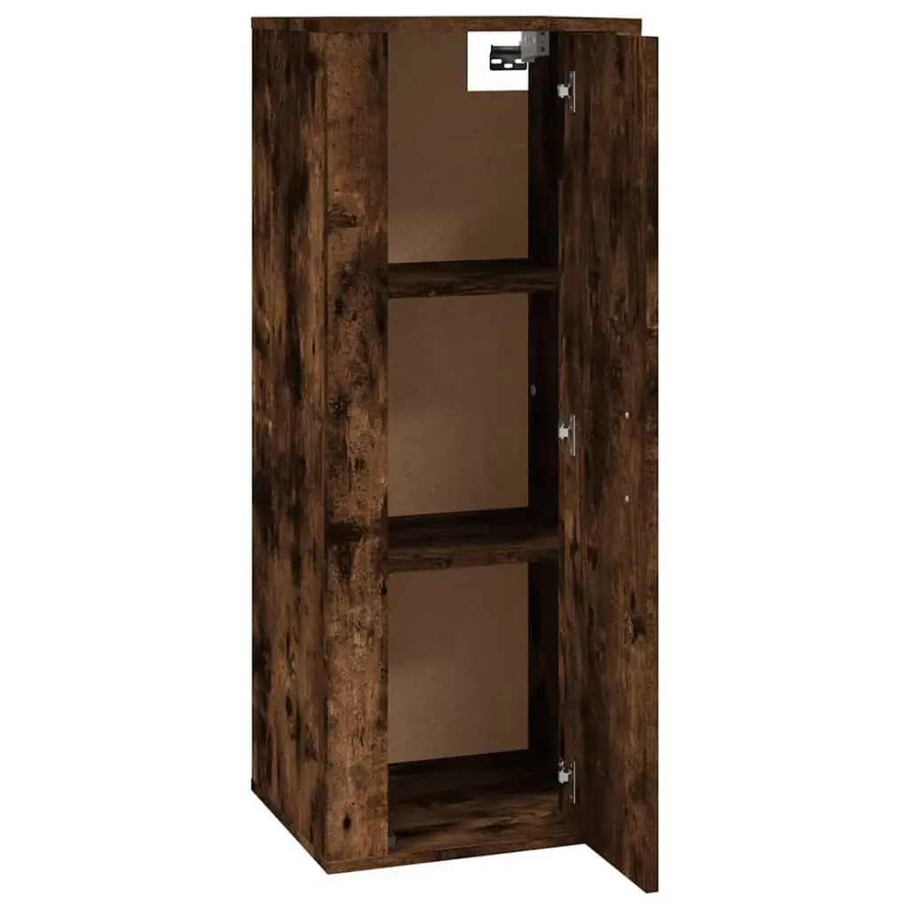 Engineered Wood Wall Mounted Media Unit Storage Brown 40x34.5x100cm