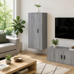 Grey Sonoma Wall Mounted TV Cabinet 40x34.5x100cm