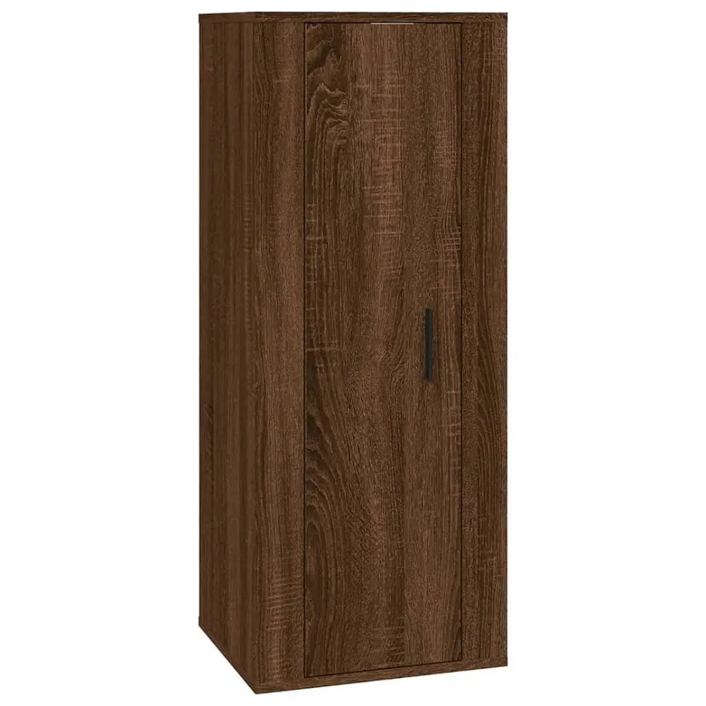Wall Mounted TV Cabinet Brown Oak 40x34.5x100cm Engineered Wood Media Storage Unit