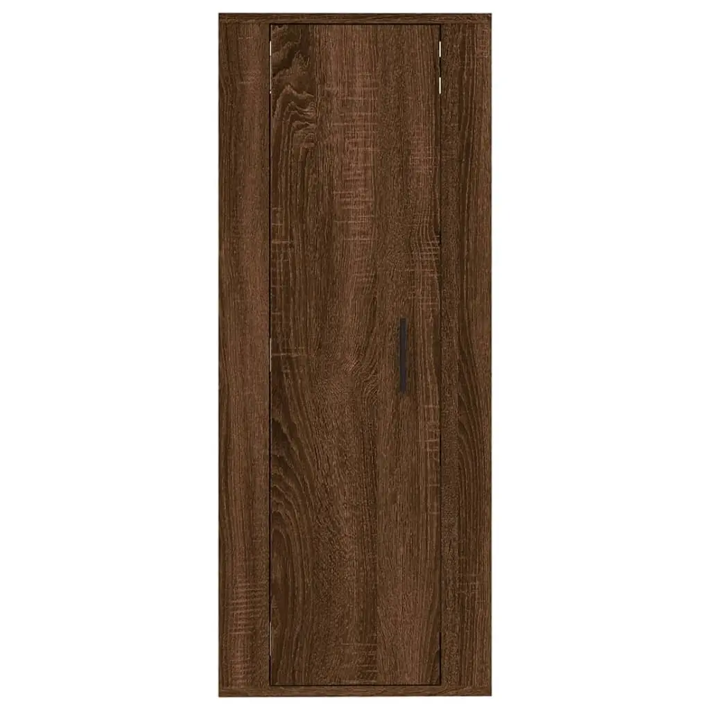 Wall Mounted TV Cabinet Brown Oak 40x34.5x100cm Engineered Wood Media Storage Unit