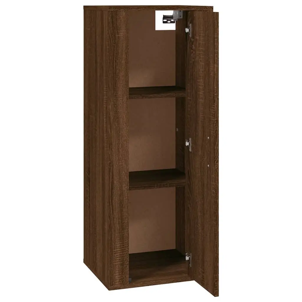 Wall Mounted TV Cabinet Brown Oak 40x34.5x100cm Engineered Wood Media Storage Unit