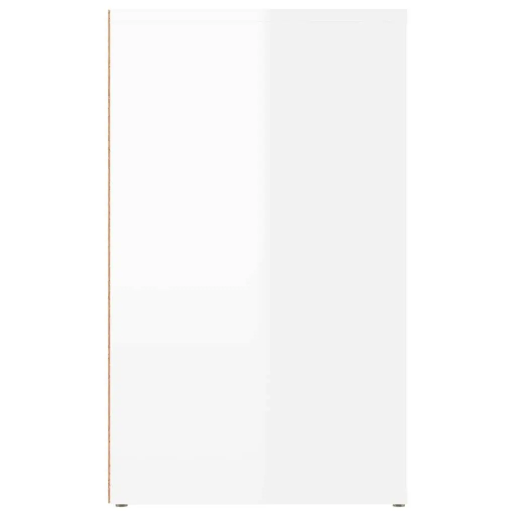 High Gloss White 3-Drawer Bedside Cabinet