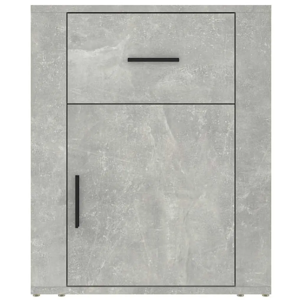 Grey Nightstand Bedside Cabinet Storage Compartment Drawer Engineered Wood 50x36x60cm