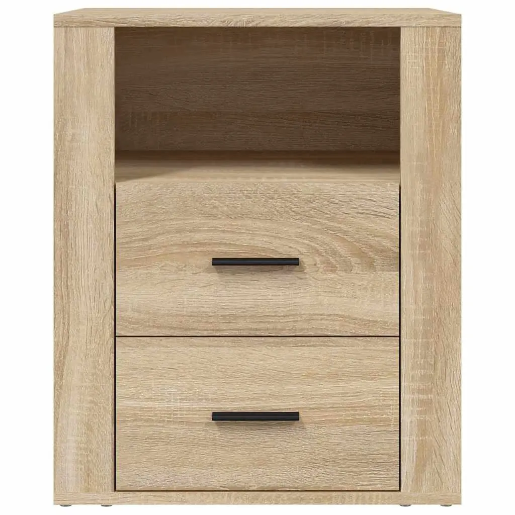 Bedside Cabinet Brown 50x36x60cm Engineered Wood Storage Drawers