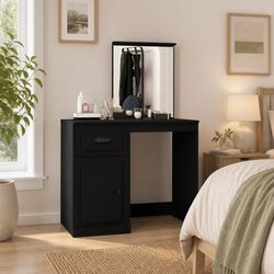 Elegant Black Dressing Table with Mirror for Your Bedroom