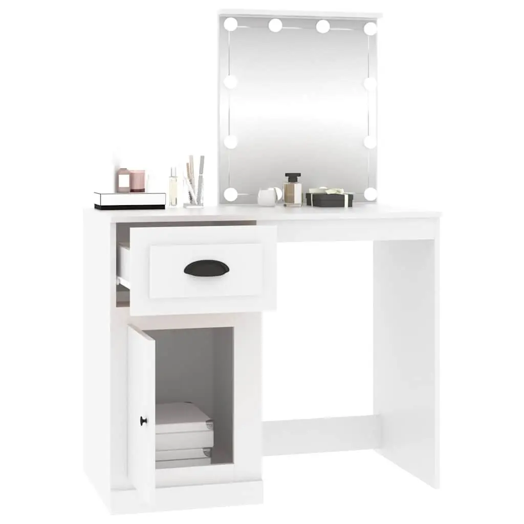 White Dressing Table with LED Mirror