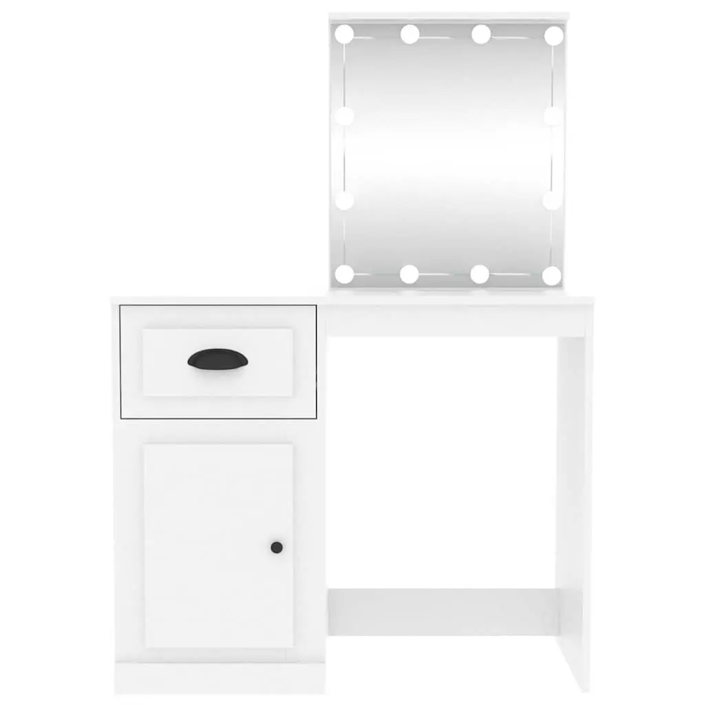 White Dressing Table with LED Mirror