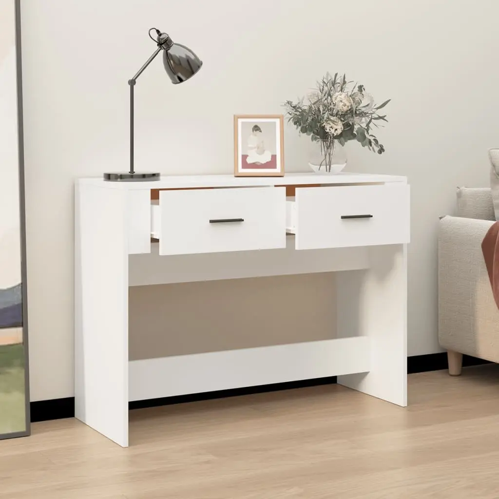 White Console Table for Entryway 100x39x75 cm