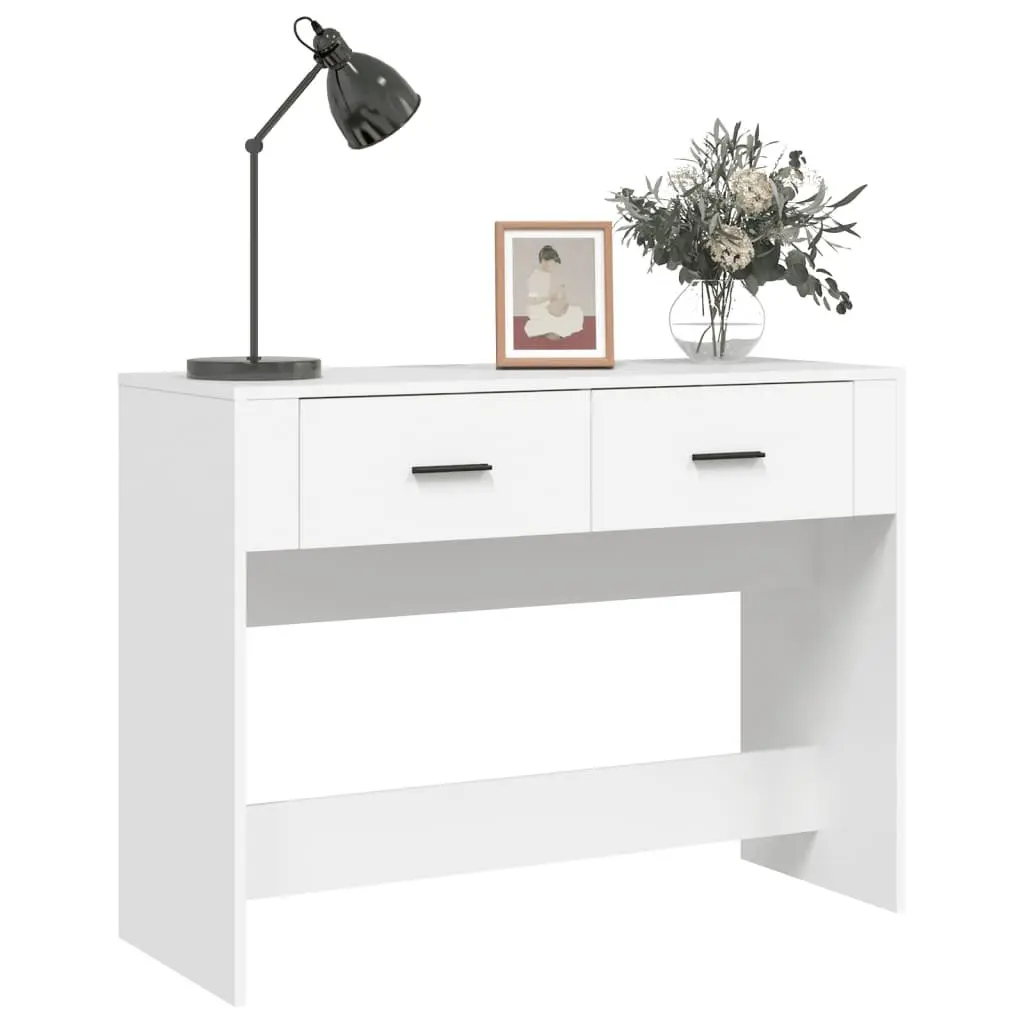 White Console Table for Entryway 100x39x75 cm