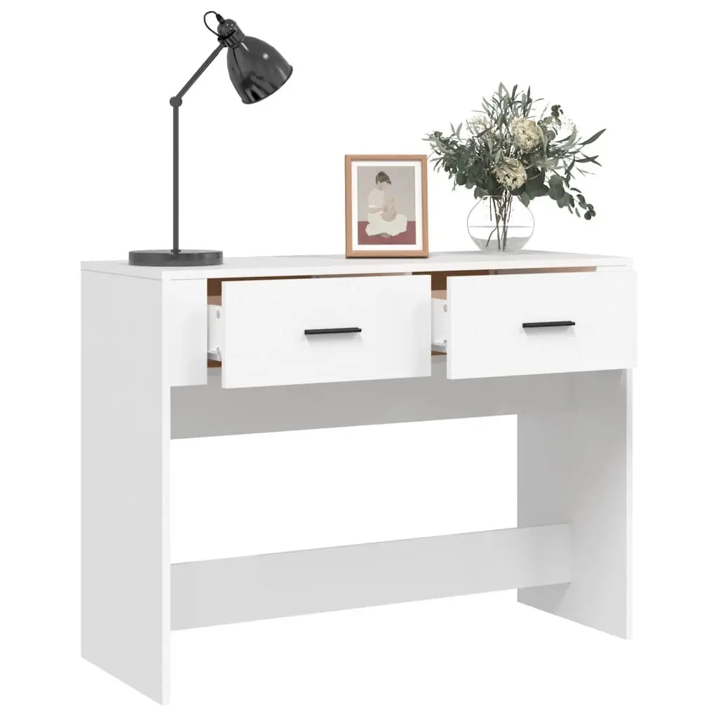 White Console Table for Entryway 100x39x75 cm