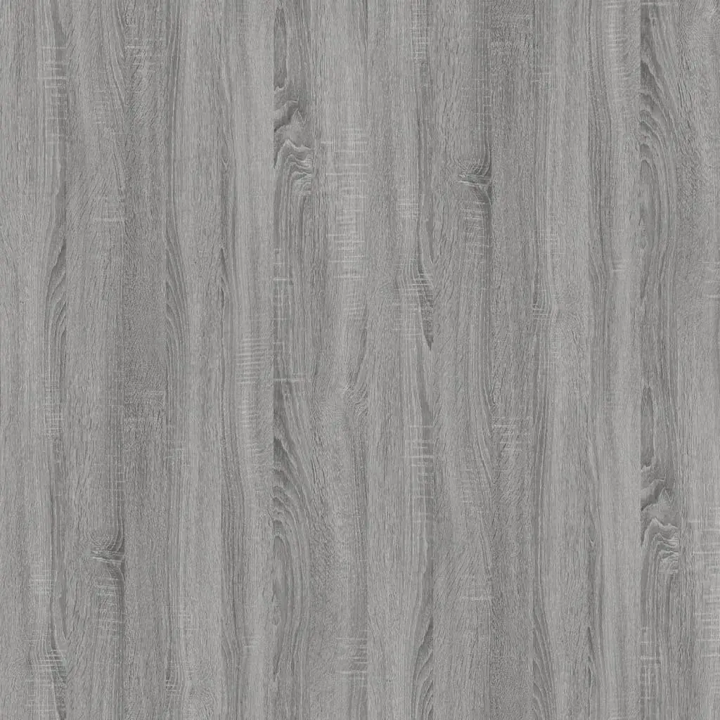 Grey Engineered Wood Desk Cabinet with Drawer and Door