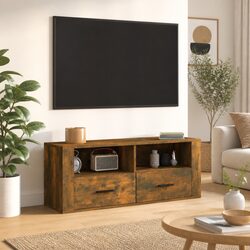 Smoked Oak TV Cabinet for Stylish Media Storage