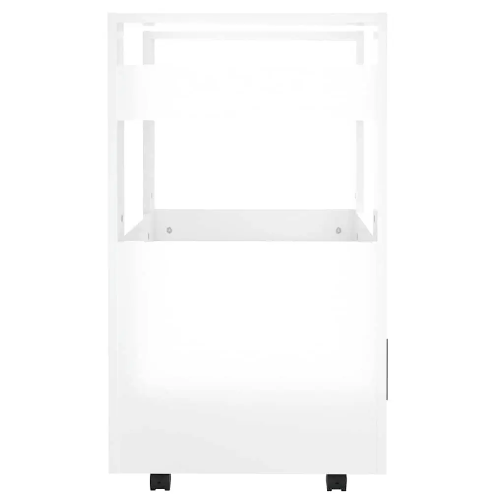 White Kitchen Trolley Storage Cart 60x45x80cm