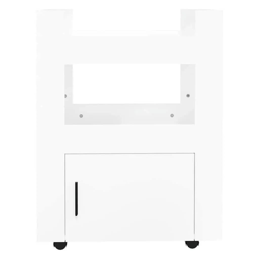 White Kitchen Trolley Storage Cart 60x45x80cm