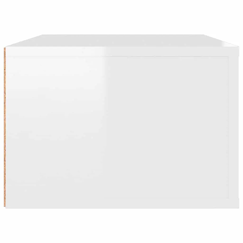 TV Cabinet Wall-Mounted White Storage Unit 80 x 36 x 25 cm Engineered Wood Drawers