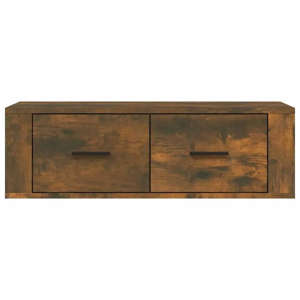 Hanging TV Cabinet Wall-Mounted Brown Engineered Wood 80 x 36 x 25 cm