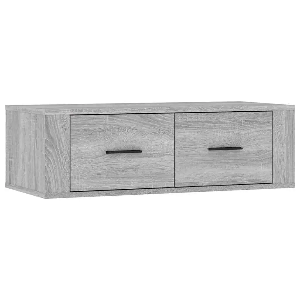 Hanging TV Cabinet Grey Sonoma Wall-Mounted Media Storage Unit Engineered Wood