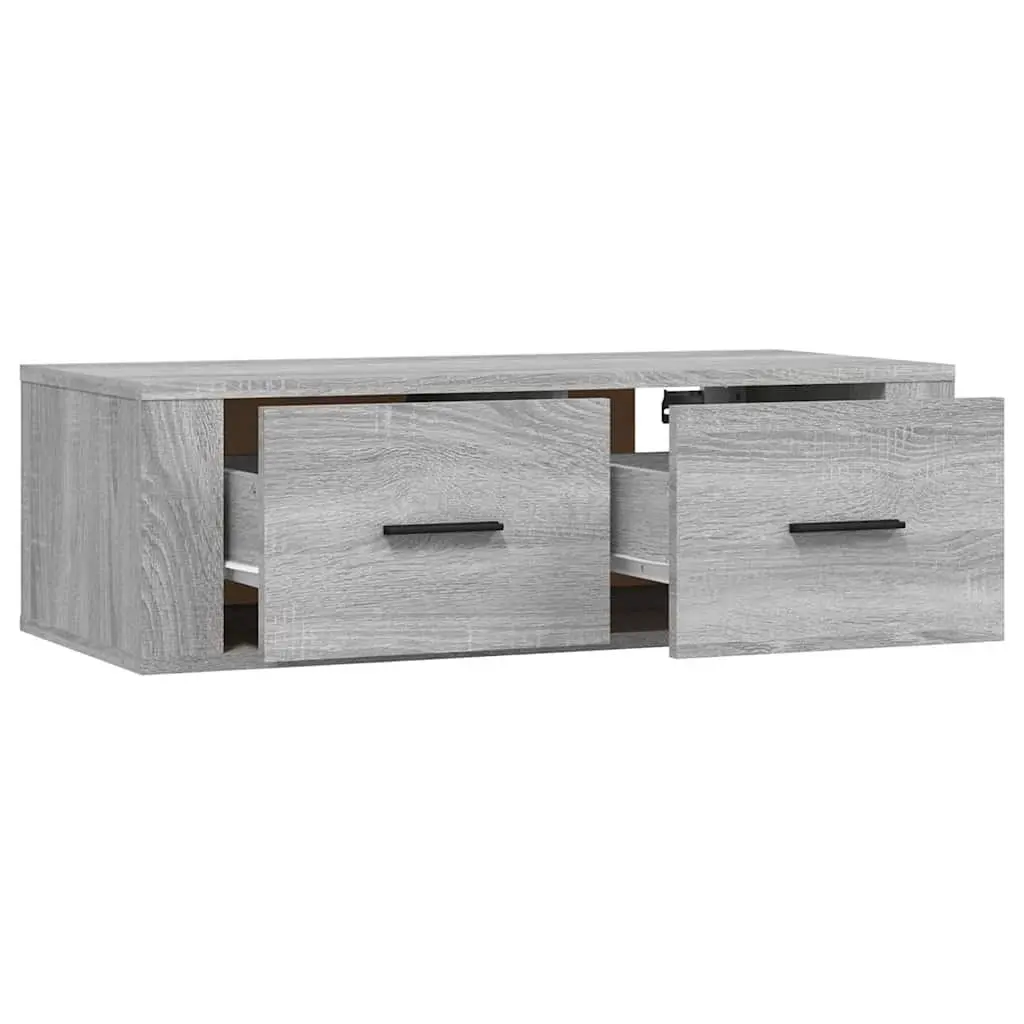 Hanging TV Cabinet Grey Sonoma Wall-Mounted Media Storage Unit Engineered Wood