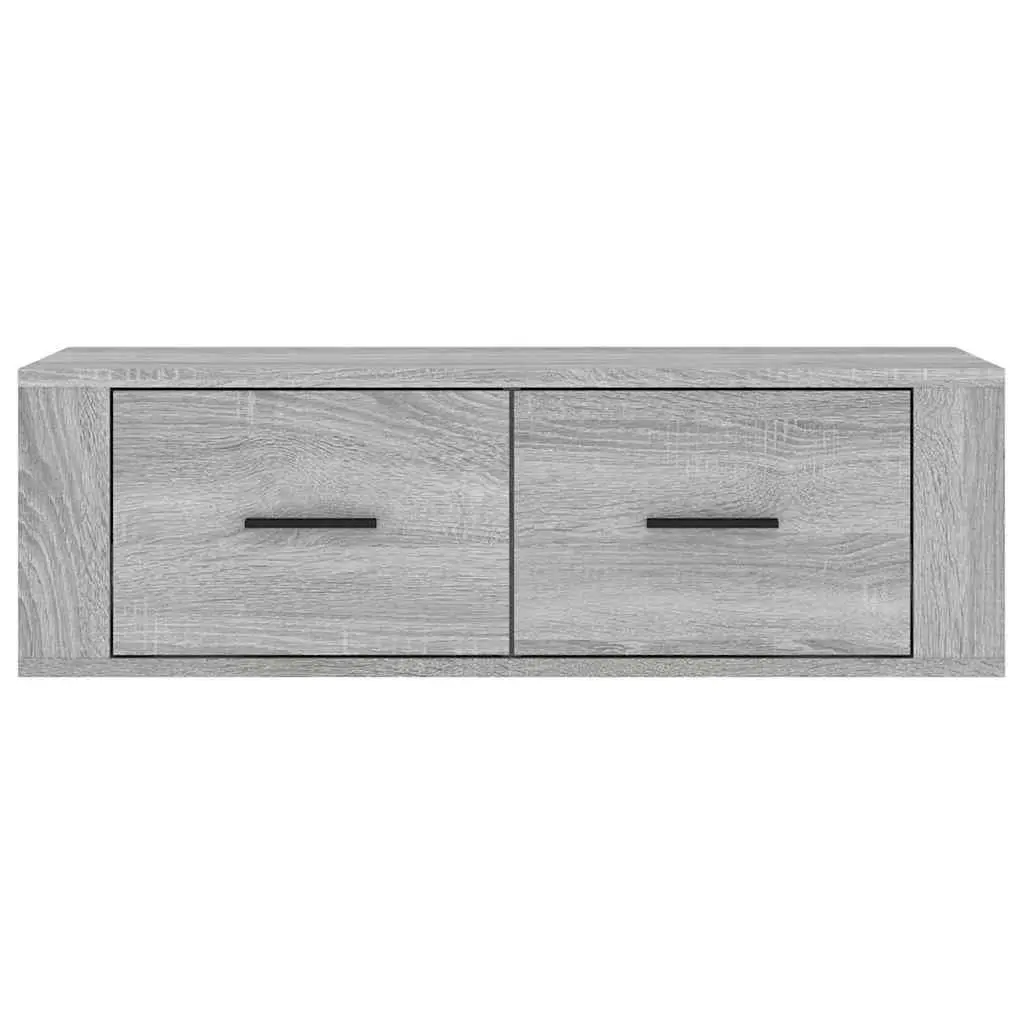 Hanging TV Cabinet Grey Sonoma Wall-Mounted Media Storage Unit Engineered Wood